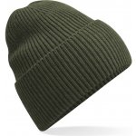 Beechfield dlouhá pletená čepice s manžetou B 384R olive green – Hledejceny.cz
