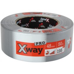 Schuller X-WAY Textilní páska 48 mm x 50 m stříbrná