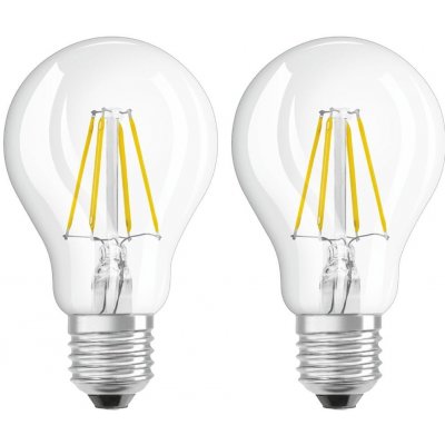 Osram 2x LED žárovka E27 A60 6,5W = 60W 806lm 2700K Teplá bílá FILAMENT – Zboží Mobilmania