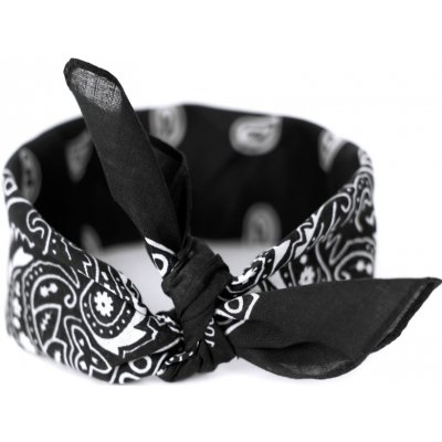 Art of Polo šátek do vlasů pin-up bandana černý – Zboží Mobilmania