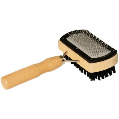 Kerbl Kartáč pro psy dřevěný oboustranný uhlazovací 17 cm – Sleviste.cz