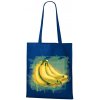 Nákupní taška a košík Plátěná tašká Banana style Modrá