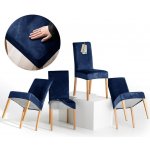 RESTILO potah na židle SENTO barva indigo hladký klasický styl – Hledejceny.cz