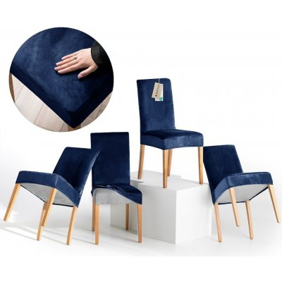 RESTILO potah na židle SENTO barva indigo hladký klasický styl – Hledejceny.cz