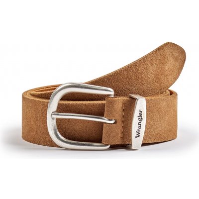 Wrangler opasek EASY BELT BROWN SUEDE 112344049 – Zboží Mobilmania