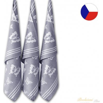 Sleep-well MOTÝLCI 50 x 70 cm šedá 3 ks – Sleviste.cz