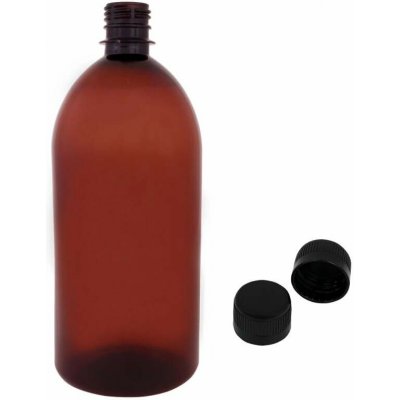 Tera Plastová láhev hnědá s černým víčkem 1 l – Sleviste.cz