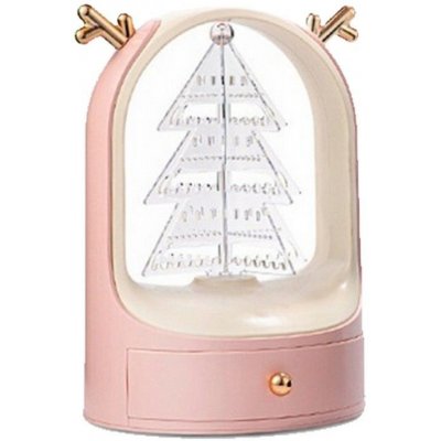 Fuzio designový stojan vánoční strom na šperky Sobík růžový E28R