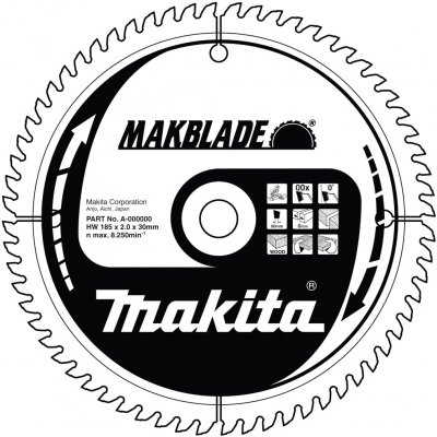 Makita pilový kotouč na dřevo B-09058 MAKBLADE, 216x30mm, 60 zubů – Zboží Mobilmania