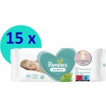 Pampers Sensitive dětské čisticí ubrousky 15 x 80 ks – Sleviste.cz