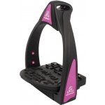 ACAVALLO Bezpečnostní třmeny Flexia black/fuchsia – Zboží Dáma