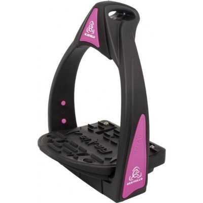 ACAVALLO Bezpečnostní třmeny Flexia black/fuchsia – Zboží Dáma