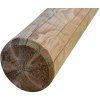Plotové vzpěry Kulatina frézovaná borovice, průměr 120, délka 2500mm, tlakově impregnovaná zeleně