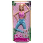 Barbie v pohybu Blondýnka v modrých legínách HRH27 – Zboží Mobilmania