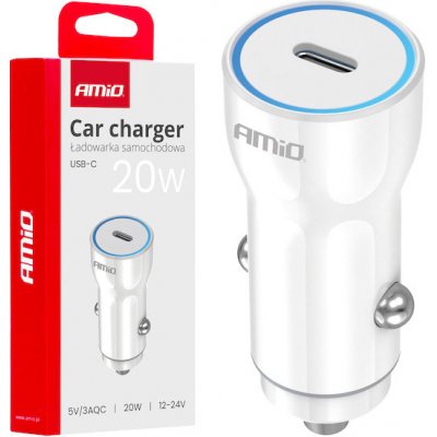 Nabíječka do auta USB-C 20W 12/24V AMiO-03880 – Zboží Živě