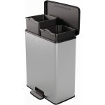 Curver DECO BIN DUO 26L+26L Odpadkový koš stříbrný 01129-C70 – Zboží Dáma