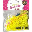 Loom Bands 200ks + háček SVÍTÍCÍ VE TMĚ žluté