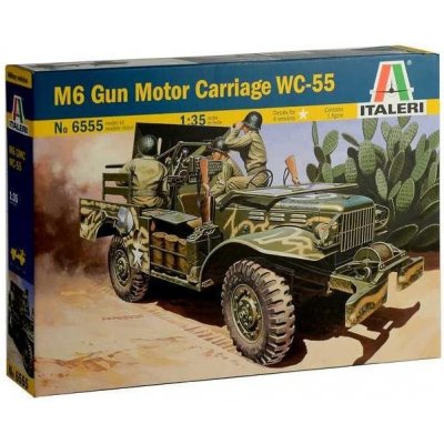 Italeri M6 GUN MOTOR CARRIAGE WC 55 6555 1:35 – Zboží Mobilmania