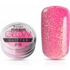 Zdobení nehtů Silcare Ozdobný prášek Neon Glow Glitter 08 Pink 3 g