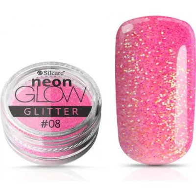Silcare Ozdobný prášek Neon Glow Glitter 08 Pink 3 g