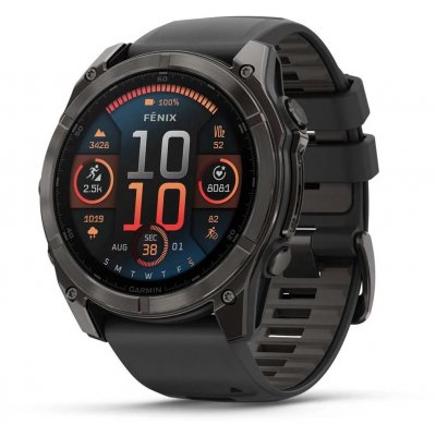 Garmin Fenix 8 AMOLED 51mm Sapphire Carbon Gray Titanium/Black 010-02905-21 – Zboží Živě