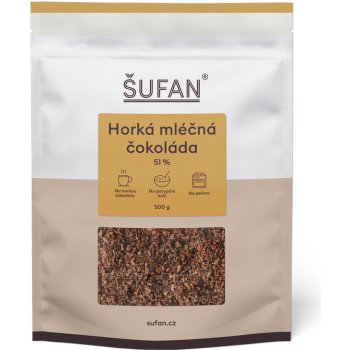 Šufan Horká mléčná čokoláda 51% Peru 500 g