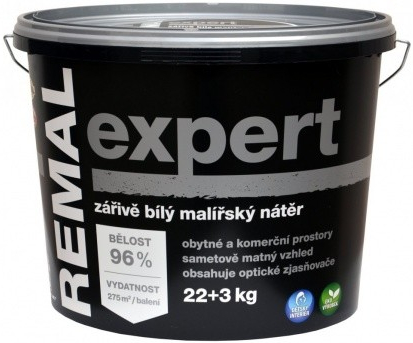 Barvy A Laky Hostivař Remal Expert zářivě bílá malířská barva, 22+3 kg + STR8 sprej, 50 ml