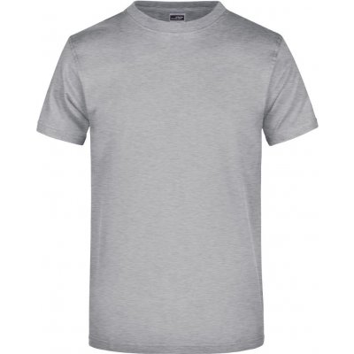 James & Nicholson tričko Round Heavy Šedá melír – Zboží Mobilmania