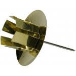 Svícen kov zlatý se zápich, na domácí a kón. svíčku – Zboží Dáma