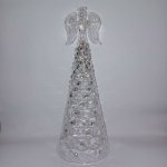 DECOLED Skleněný anděl 10 × 26 cm, čiré sklo – Sleviste.cz