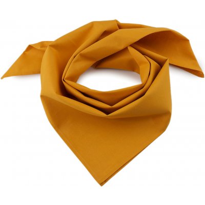 Bavlněný šátek jednobarevný 78 hořčicová – Zboží Dáma