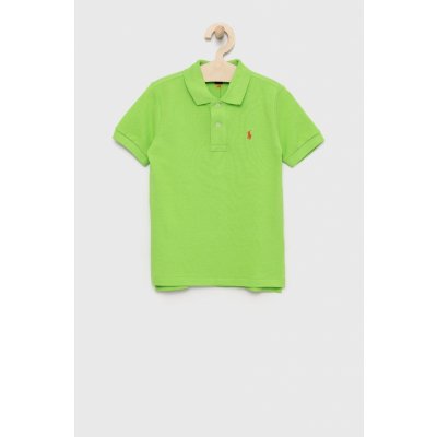 Dětská bavlněná polokošile Polo Ralph Lauren zelená barva – Zboží Mobilmania