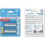 ESPERANZA dobíjecí baterie Ni-MH AA 2000 mAh 2 ks – bílé – Zboží Mobilmania