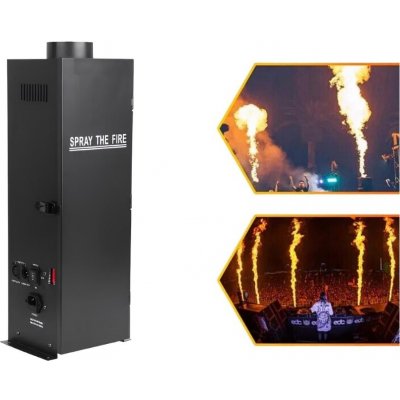 Fotověci Výrobník Ohně Flamethrower Plamenomet Stage Projektor 200W Fire Spray Machine DJ Party DMX512 + Možnost Náplně – Zboží Živě
