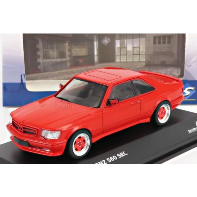 Solido Mercedes benz S-class 560sec Amg c126 Wide Body 1990 Red 1:43
