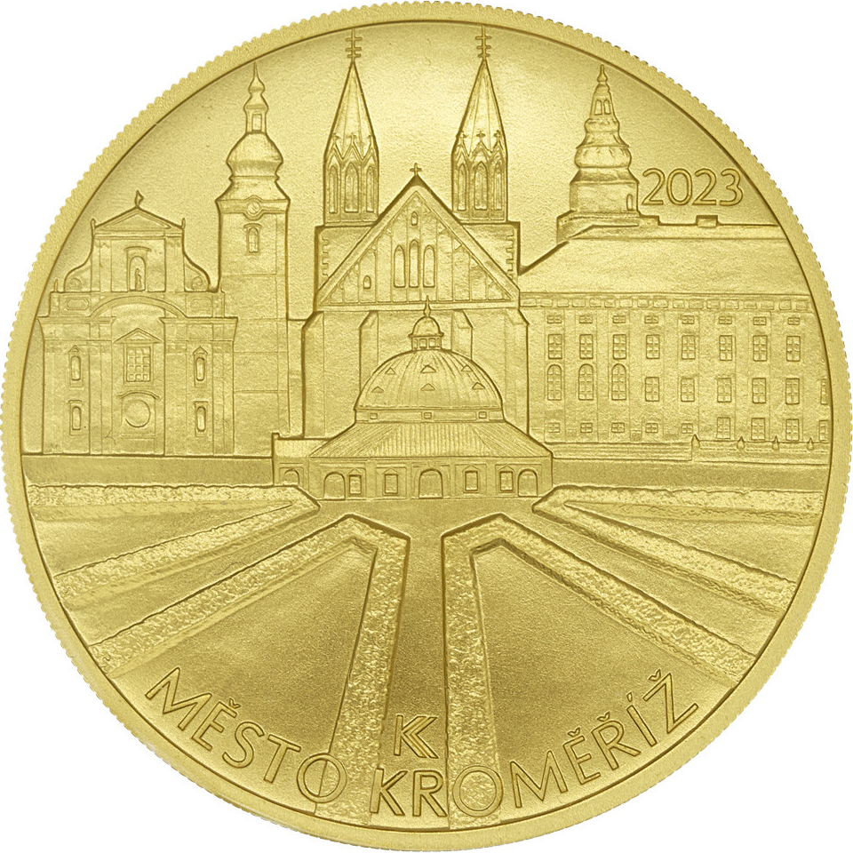 Česká mincovna Zlatá mince 5000 Kč Město Kroměříž 2023 Standard 1/2 oz