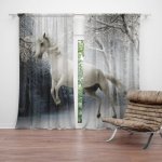 Sablio Závěs Bílý kůň: 2ks 140x250cm – Hledejceny.cz