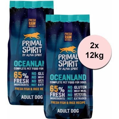 Primal Spirit Dog 65% Oceanland 2 x 12 kg – Zbozi.Blesk.cz