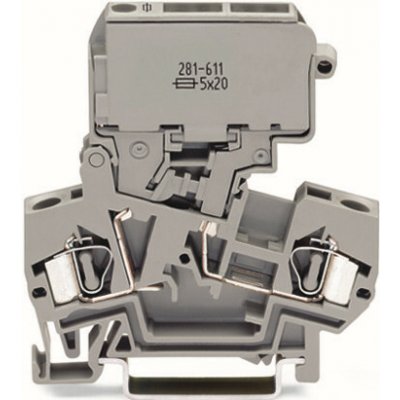 WAGO Svorka 281-611 2vodičová, pojistková svorka, s výklopným držákem pojistek, šedá 281-611 – Hledejceny.cz