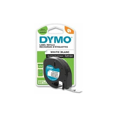 Dymo Letratag S0721660 - originální plastová páska - bílá, 12 mm x 4 m – Zboží Živě