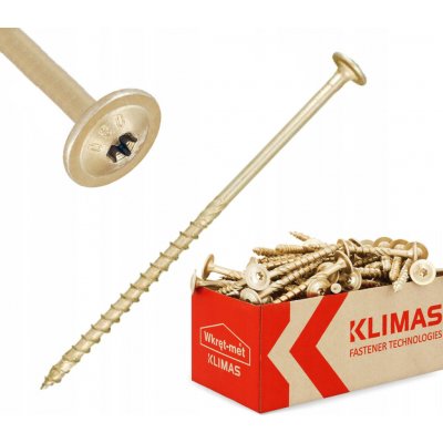 Šrouby do dřeva Klimas Wkręt-Met 8 x 50 mm 140 ks – Hledejceny.cz