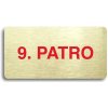 Piktogram Accept Piktogram "9. PATRO" (160 × 80 mm) (zlatá tabulka - barevný tisk bez rámečku)