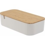 Berilo Kosmetický organizér se 3 přihrádkami Bambus Metakrylát 9,5 x 7 x 23,2 cm – Zboží Dáma