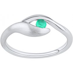 SILVEGO Stříbrný prsten Claire s pravým smaragdem FWR7259ER