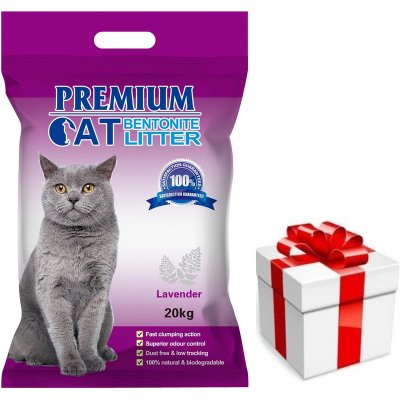 Premium Cat Clumping Bentonite Litter Levandule 20 kg – Sleviste.cz