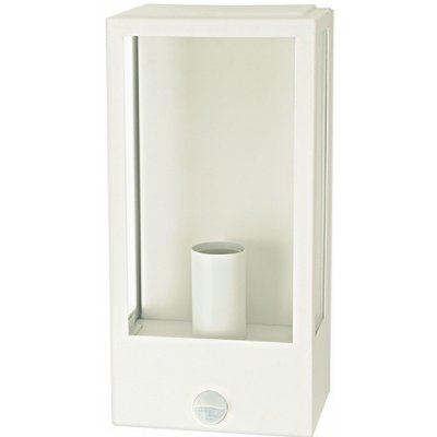 ACA Lighting Venkovní nástěnné svítidlo CELIA max. 60W/E27/230V/IP44, pohybový senzor, bílé – Hledejceny.cz