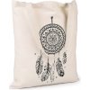 Nákupní taška a košík Prima-obchod Textilní taška bavlněná 34x39 cm lapač snů 1 režná světlá
