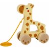 Dřevěná hračka Tooky Toy tahací žirafa s provázkem