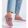 Dámské tenisky Shelovet sportovní boty na barevné platformě 7131p růžové