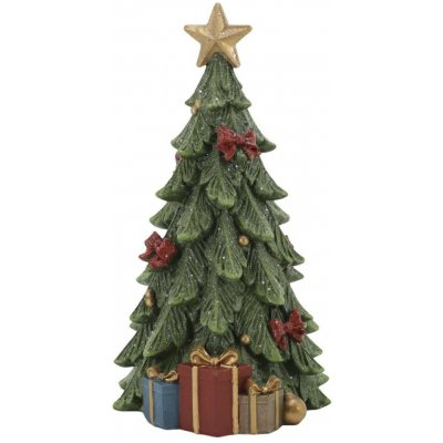 Zelený vánoční stromek s dárky Noël Tree z polyresinu – Ø 12*20,5 cm - Chic Antique – Hledejceny.cz